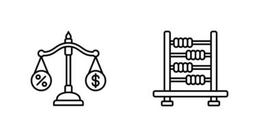Scale and Abacus Icon vector