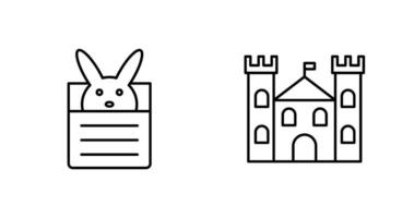 Bunny and Castle Icon vector