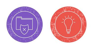vulnerable folders and innovatives idea Icon vector