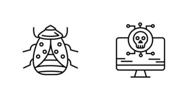 Bug and Virus Icon vector