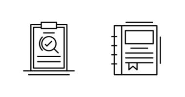 Search and Spring Notebook Icon vector