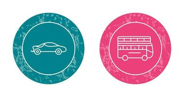 Sports Car and Double Icon vector