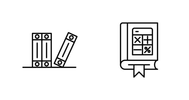 Archive and Mathematics Icon vector