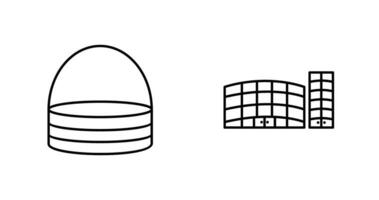 basket and shopping mall Icon vector