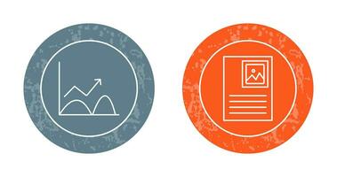 trend in graph and picture attachemnet  Icon vector