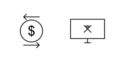 transacción y desconectado red icono vector