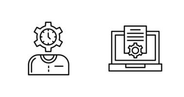 hora y investigación icono vector