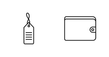 sale tag and wallet  Icon vector