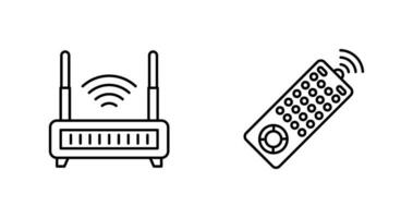 Remote and Antina Icon vector