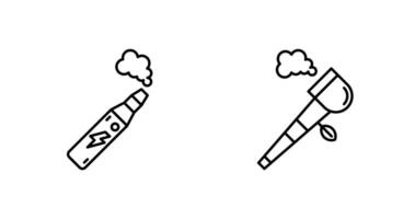 Electronic Cigarette and Pipe Of Peace Icon vector