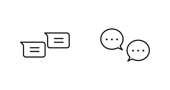 messages and conversation bubbles Icon vector