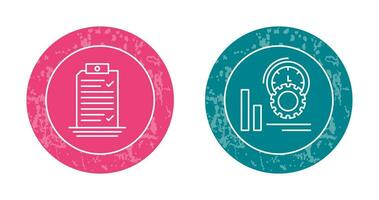 Check List and Performance Icon vector