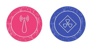 non ionizing radiation and radiation Icon vector