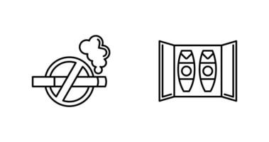 Cigar Box and No Tobacco Icon vector