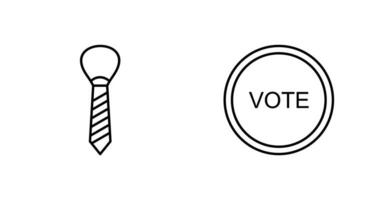 Corbata y votar enlace icono vector