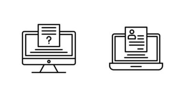 examen y registro icono vector