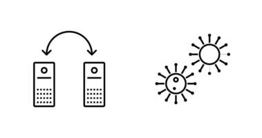 virus and network files  Icon vector