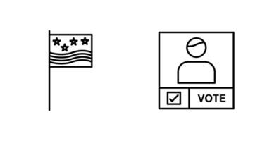 Flags and Candidate Banner Icon vector