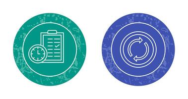 Time Planing and Loop Icon vector