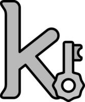 Small K Vector Icon