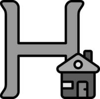 capital h vector icono