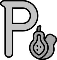 Small P Vector Icon