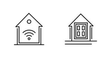 Smart Home and Window Icon vector