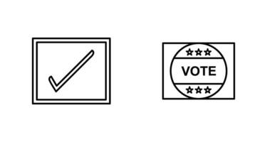 Checkbox and Vote Sticker Icon vector