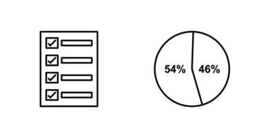 Filling Ballot Paper and diagram Icon vector