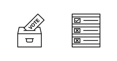 Casting Vote and Ballot Paper Icon vector