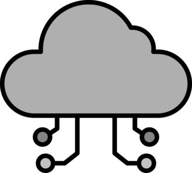 icono de vector de computación en la nube