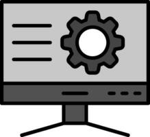 icono de vector de computadora