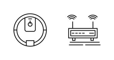 poder botón y Wifi señales icono vector