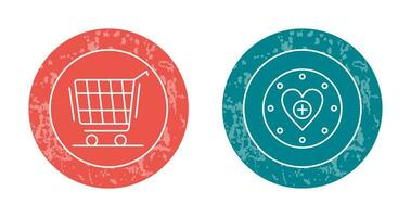 Shopping Cart and Wishlist Icon vector