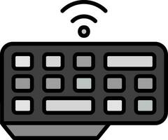 icono de vector de teclado inalámbrico