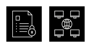 confidentiality and company network Icon vector