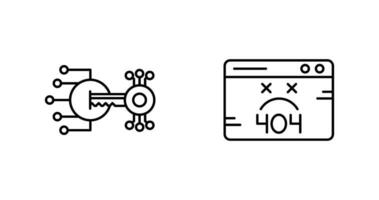 Encryption and 404 Error Icon vector