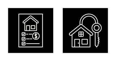 List and House Icon vector