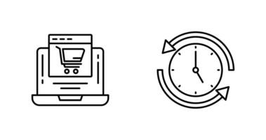 Add to Cart and Run time Icon vector