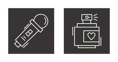 Microphone and Perfume Icon vector