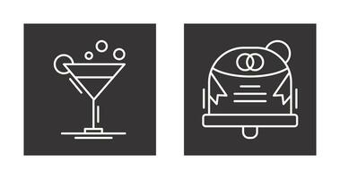 Coktail and Wedding Icon vector