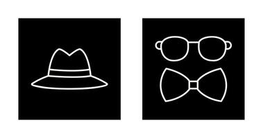 sombrero y hipster estilo icono vector