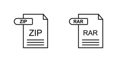 ZIP and RAR Icon vector