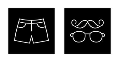 hipster estilo y pantalones cortos icono vector