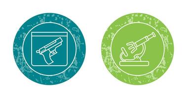 Evidence and Microscope Icon vector