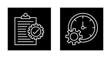 Check List and Time Setting Icon vector