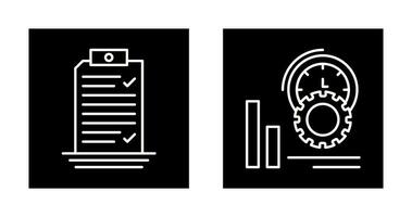Check List and Performance Icon vector