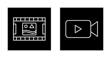 pictures reel and video Icon vector