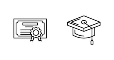 Diploma and Cap Icon vector