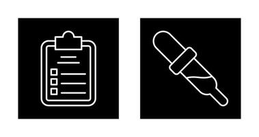 Diagnosis and Dropper Icon vector